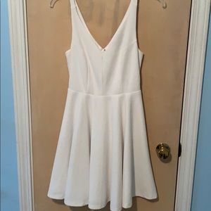 Lulu’s Darling Delight White Skater Dress